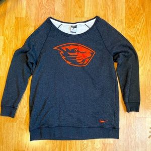 Grey Nike Oregon State Beavers crew neck sweatshirt